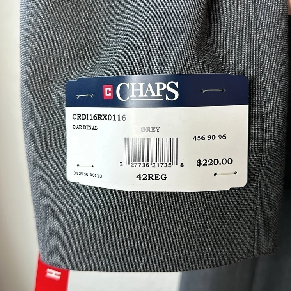 NWT Men's Chaps‎ Grey Stretch Performance Series Comfort Suit Pants Size 34 X 30